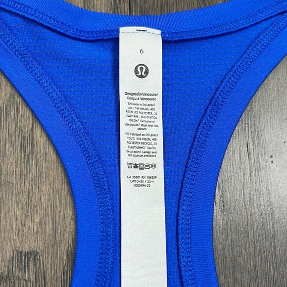 Lululemon NWT Swiftly Tech Racerback Tank Top 2.0 *Race Length Blazer Blue Tone - Picture 5 of 8